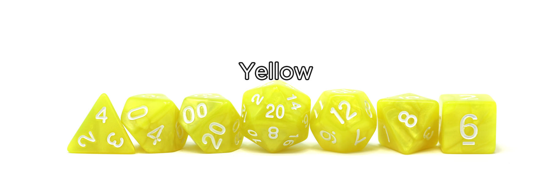 Yellow D&D Dice