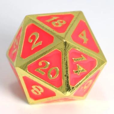 Single d20 - AfterDark Mythica Neon Bloom by Die Hard Dice