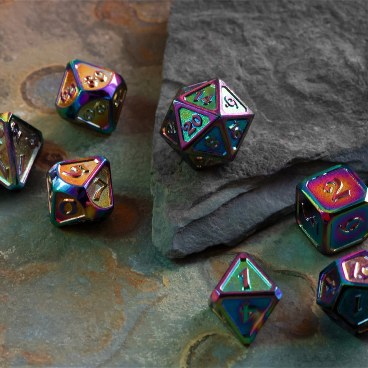 7-teiliges RPG-Set – Mythica Scorched Rainbow