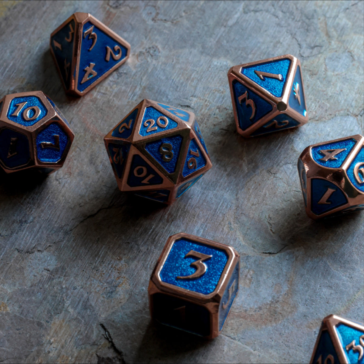 7pc RPG Set - Mythica Copper Aquamarine