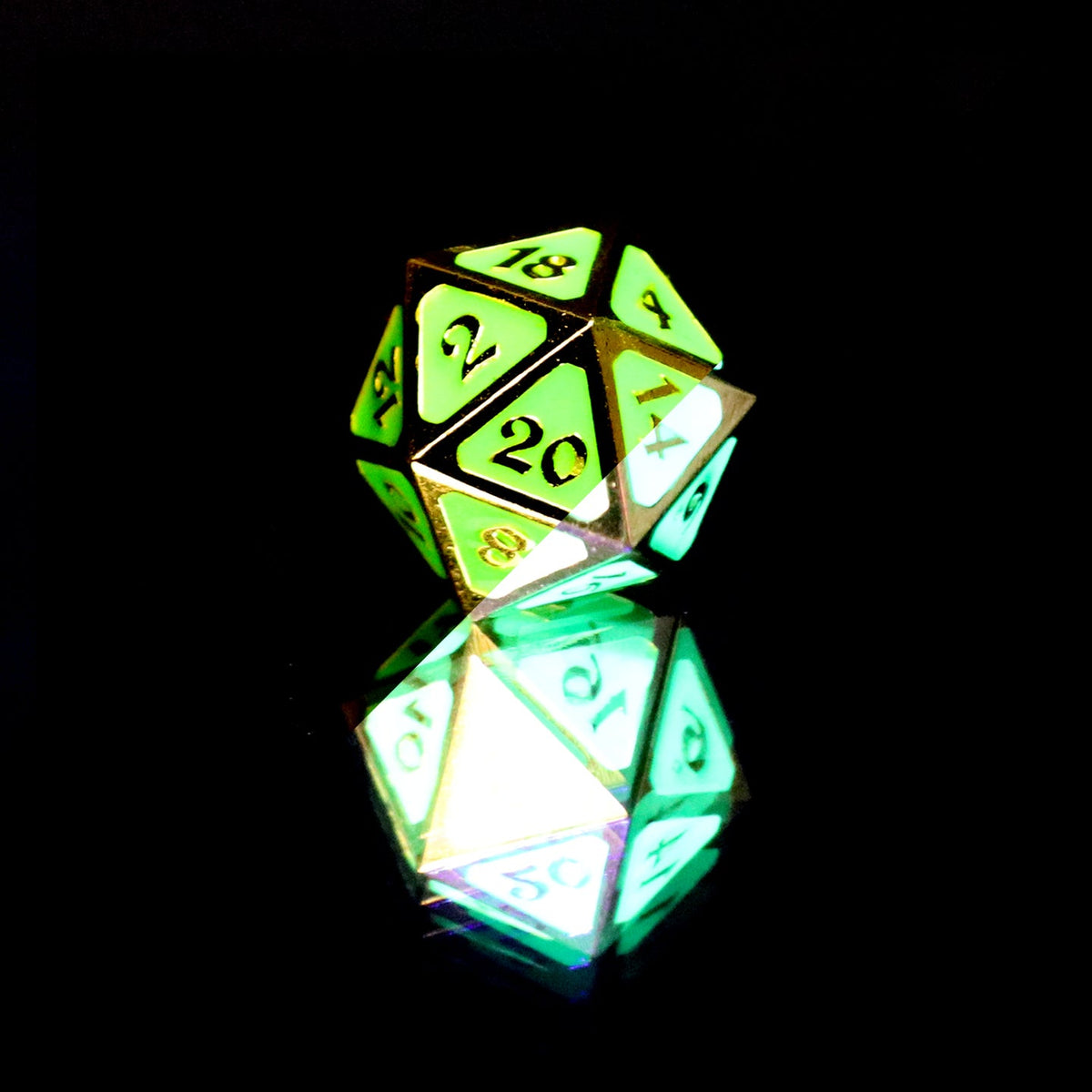 Rare Loot! - Metal d20 - Neon Wild