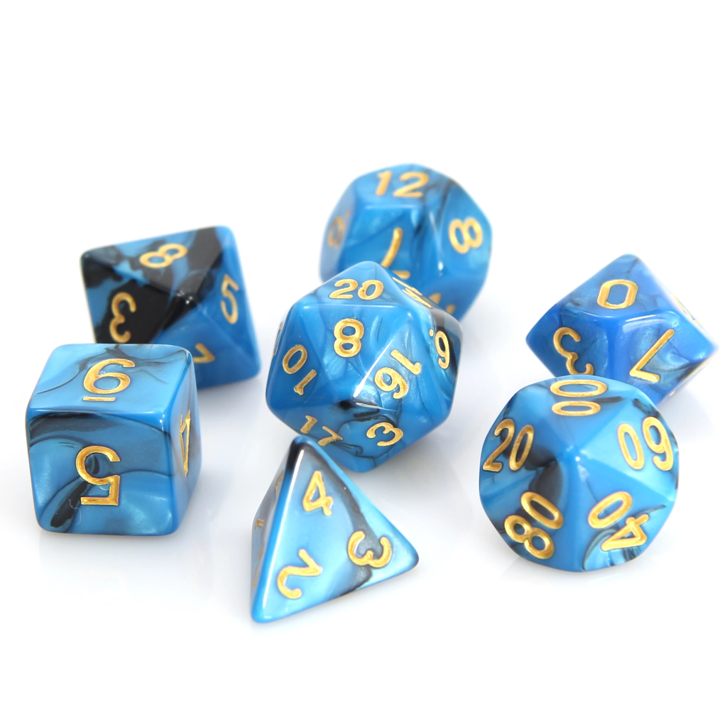 Set Dados RPG - Marble Blue - Vinted