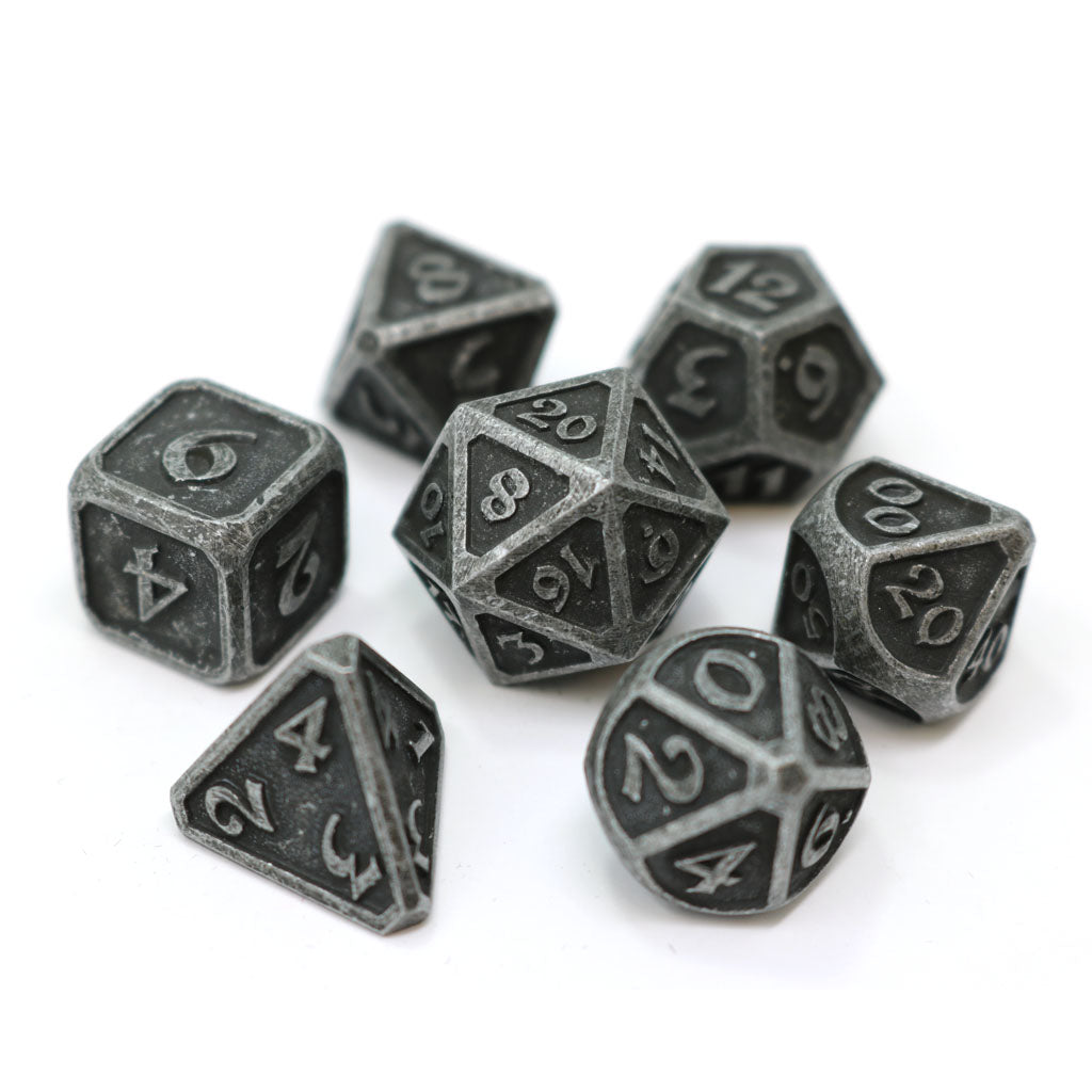 7 Piece RPG Set - Mythica Dark Iron by Die Hard Dice